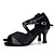 cheap Latin Shoes-Women&#039;s Latin Shoes Silk Buckle Sandal / Heel Rhinestone / Buckle Flared Heel Dance Shoes Black / Brown / Red / Performance / Leather / EU38