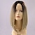 cheap Synthetic Trendy Wigs-Synthetic Wig Straight Style Bob Wig Blonde Medium Length Blonde Synthetic Hair Women&#039;s Middle Part Bob Ombre Hair Dark Roots Blonde Wig / Natural Hairline / Natural Hairline