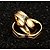 baratos Anéis-Casal Anéis de Casal Dourado Zircônia Cubica Aço Titânio Redonda Clássico Elegante Estilo simples Casamento Festa Jóias / Aniversário / Noivado