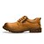 cheap Men&#039;s Oxfords-Men&#039;s Shoes Leather Fall Winter Light Soles Comfort Oxfords Lace-up for Casual Office &amp; Career Outdoor Yellow Dark Brown