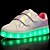 billiga Flickskor-Flickor Skor Tyll / Konstläder / PU Vår / Höst Komfort / Lysande skor Sneakers Promenad Karborreband / LED för Svart / Purpur / Rosa / Gummi