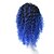 cheap Synthetic Trendy Wigs-Synthetic Wig Curly Minaj Asymmetrical Wig Medium Length Blue Synthetic Hair Women&#039;s Natural Hairline African American Wig Black Blue