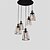 olcso Fürtkialakítású-5 fejű vintage fekete fémből készült ketrec árnyalat függő világítás nappali étkező világítótest