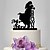 billige Kagedekorationer-Klassisk Tema Bryllup Figur Plast Klassisk Par 1 pcs Sort