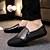 cheap Men&#039;s Slip-ons &amp; Loafers-Men&#039;s Faux Leather Spring / Fall Comfort Loafers &amp; Slip-Ons Walking Shoes Black / White / Rivet