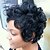 cheap Human Hair Capless Wigs-Human Hair Blend Wig Curly Classic Short Hairstyles 2020 Berry Classic Curly Machine Made Natural Black #1B Daily