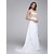 cheap Wedding Dresses-Beach Wedding Dresses A-Line V Neck Sleeveless Court Train Chiffon Bridal Gowns With Appliques 2023