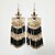 cheap Earrings-Women&#039;s Drop Earrings fan earrings Chandelier Ladies Tassel Bohemian Fashion Euramerican Boho Resin Earrings Jewelry White / Black / Red For Casual