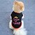 cheap Dog Clothes-Cat Dog Shirt / T-Shirt Vest Puppy Clothes Tiaras &amp; Crowns Casual / Daily Party Dog Clothes Puppy Clothes Dog Outfits Black Costume for Girl and Boy Dog Cotton XS S M L