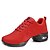 Χαμηλού Κόστους Sneakers Χορού-Γυναικεία Παπούτσια Χορού Αθλητικά Χαμηλό τακούνι Τούλι Μαύρο / Κόκκινο