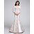 זול שמלות כלה-בתולת ים \ חצוצרה שמלות חתונה סקופ צוואר שובל סוויפ \ בראש תחרה סאטן שרוול ארוך שמלות חתונה צבעוניות עם תחרה 2020