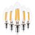 billige Stearinlyslamper med LED-YWXLIGHT® 5pcs 4 W LED-lysestakepærer 300-400 lm E12 C35 4 LED perler COB Mulighet for demping Dekorativ Varm hvit 110-130 V 110 V / 5 stk.
