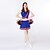 cheap Hip Hop Dancewear-Cheerleader Costumes Outfits Women&#039;s Performance Knitwear Splicing 2 Pieces Sleeveless High Skirts Tops