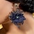 cheap Earrings-Women&#039;s Leaf Vintage Lace Earrings Jewelry Blue For Wedding Party Halloween Birthday