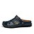 voordelige Herensandalen-Heren Schoenen Leer Zomer Comfortabel Sandalen Voor Causaal Zwart Geel Marineblauw