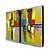 cheap Abstract Paintings-Oil Painting Hand Painted - Abstract Abstract Canvas / Stretched Canvas