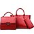 preiswerte Taschensets-Damen PU Bag Set 3 Stück Geldbörse Set Schwarz / Weiß / Rosa