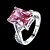cheap Rings-Band Ring Cubic Zirconia Solitaire Light Pink Zircon Cocktail Ring Ladies Fashion 6 7 8 9 / Women&#039;s