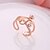 cheap Rings-Women&#039;s Ring AAA Cubic Zirconia Silver Rose Gold Rose Gold Zircon Copper Silver Plated Geometric Line Irregular Personalized Floral
