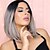 cheap Synthetic Lace Wigs-Synthetic Lace Front Wig Straight Straight Bob Lace Front Wig Short Black / Grey Synthetic Hair Women&#039;s Ombre Hair Brown