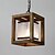cheap Lantern Design-1-Light 25.5 cm Mini Style Pendant Light Wood / Bamboo Glass Geometrical Painted Finishes Retro 110-120V / 220-240V