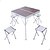 cheap Camping Furniture-Camping Folding Table with Stools Portable Foldable Compact Durable Aluminium Alloy 4 Stools 1 Table for Camping / Hiking Hunting Fishing Beach Autumn / Fall Spring Silver