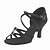baratos Sapatos de Dança Latina-Mulheres Sapatos de Dança Latina Seda Sandália Salto Carretel Não Personalizável Sapatos de Dança Preto / Bege / Marron / Interior