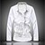 cheap Men&#039;s Printed Shirts-Men&#039;s Shirt Animal Shirt Collar Daily Print Long Sleeve Tops Chinoiserie White Black Wine