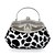cheap Clutches &amp; Evening Bags-Women&#039;s Leopard / Rhinestone Velvet Evening Bag Black / White