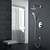 זול ברזים למקלחת-ברז למקלחת - מודרני / עכשווי כרום מותקן על הקיר שסתום קרמי / Brass / חורים שלוש ידית אחת