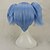 billige Kostymeparykk-Synthetic Wig Straight Straight With Ponytail Wig Medium Length Light Blue Synthetic Hair Women‘s Blue hairjoy