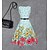 tanie Sukienki-Dziewczyny &#039; Bez rękawów Moda Grafika drukowana 3D Sukienki Kreskówki Kwiaty Bawełna Mieszkanka bawełny i poliestru Sukienka Lato Dzieci Nadruk