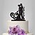 billige Kaketopper-Klassisk Tema Bryllup Figur Plast Klassisk Par 1 pcs Svart