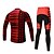 tanie Męskie zestawy odzieżowe-Długi rękaw Koszulka i spodnie na rower Rower Zestawy odzież Keep Warm Zima Sport Poliester Polar Krzem Odzież / Lycra