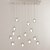 cheap Island Lights-14 Bulbs 10 cm Bulb Included / Dimmable / Dimmable With Remote Control Pendant Light Metal Cluster White Modern Contemporary AC100-240V