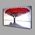 זול ציורי פרחים/צמחייה-ציור שמן עץ אדום אדום צבוע ביד עלים שנפלו עלים אמנות עכשווית מוכנים לתלייה 100 * 50 ס&quot;מ עם מסגרת מתוחה