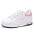 abordables Zapatillas de mujer-Mujer Zapatillas de deporte Exterior Casual Con Cordón Tacón Cuña Dedo redondo Confort Zapatos de Paseo Semicuero Negro / blanco Blanco y Verde Rosado y Blanco