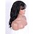 cheap Human Hair Wigs-Human Hair Unprocessed Human Hair Lace Front Wig With Bangs style Brazilian Hair Wavy Natural Black Wig 130% Density with Baby Hair Natural Hairline African American Wig 100% Hand Tied Women&#039;s 24