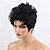 olcso Valódi hajból készült, sapka nélküli parókák-Emberi haj keverék Paróka Hullámos Klasszikus Rövid frizurák 2020 Berry Klasszikus Hullámos Géppel készített Fekete Napi