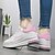 abordables Zapatillas de mujer-Mujer Zapatillas de deporte Exterior Casual Con Cordón Tacón Cuña Dedo redondo Confort Zapatos de Paseo Semicuero Negro / blanco Blanco y Verde Rosado y Blanco