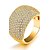 cheap Rings-Band Ring Cubic Zirconia Gold Zircon Gold Plated Statement Ladies Luxury / Women&#039;s