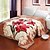 billige Tæpper og sengetæpper-Flanel Blomster Bomuld dyner
