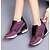 abordables Zapatillas de mujer-Mujer Zapatillas de Atletismo Zapatillas de deporte Zapatos de incremento de altura Zapatillas de deporte de cuña Con Cordón Tacón Cuña Dedo redondo Confort Exterior Zapatos de Paseo Tul Otoño