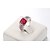 olcso Gyűrűk-Band Ring Kocka cirkónia Piros Ezüst Luxus Vintage 6 7 8 9 10 / Női / Szintetikus rubin / Esküvő / Eljegyzés