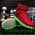 cheap Women&#039;s Sneakers-Unisex Trainers Athletic Shoes Over-The-Knee Boots Outdoor Athletic Casual Lace-up Hook &amp; Loop LED Flat Heel Round Toe Comfort Novelty LED Shoes Basketball Microfiber Red