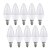 billige Stearinlyslamper med LED-EXUP® 10pcs 6 W LED-lysestakepærer 500 lm E14 C37 6 LED perler SMD 2835 Lysstyring Varm hvit Kjølig hvit 220-240 V 110-130 V / 10 stk.