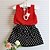 preiswerte Sets-Kinder Baby Mädchen Kleidungsset Kurzarm Rote Punkt Bedruckt Baumwolle / Sommer
