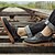 olcso Férfi fűzős bőrcipők-Férfi Nappa Leather Tavasz / Ősz Kényelmes Félcipők Gyalogló Világosbarna / Party és Estélyi