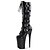 cheap Women&#039;s Boots-Women&#039;s Boots Stiletto Heel Round Toe Fashion Boots Party &amp; Evening Buckle Lace-up PU Knee High Boots Winter Black