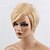 cheap Human Hair Capless Wigs-Human Hair Blend Wig Straight Classic Short Hairstyles 2020 Classic Straight Machine Made Beige Blonde / Bleached Blonde Daily